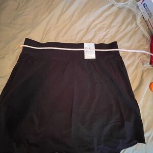 Black Skater Mini Skirt with Athletic Style